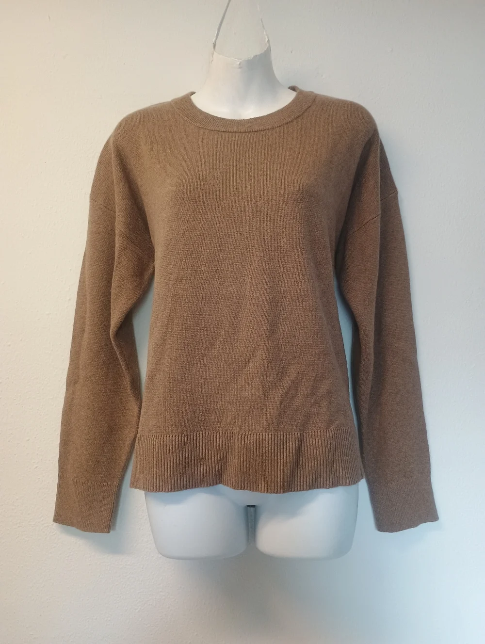 L.L. Bean Women's Crewneck Sweater in Heathered Brown